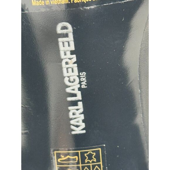 Karl Lagerfeld Women's Size 10M Black Cybil High-Heel Ankle Strap Sandals NWOB - Picture 9 of 11